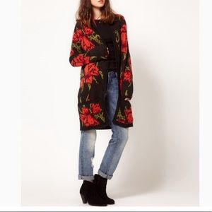 Free People Floral Sweater Boho NWOT